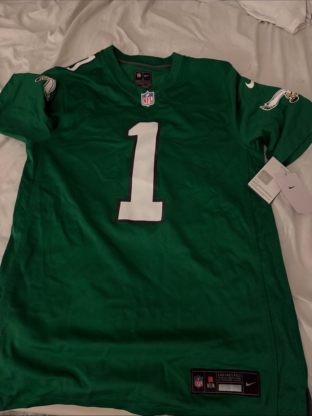 Eagles woman’s Hurt’s jersey